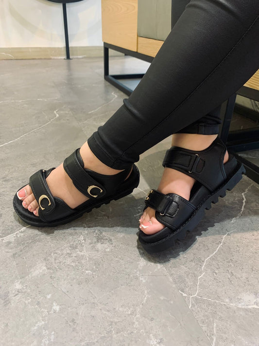SANDALIAS LIRIO NEGRAS